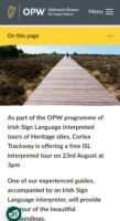 OPW IRISH SIGN LANGUAGE TOUR OF CORLEA TRACKWAY