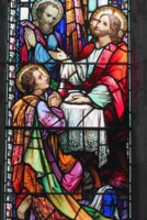 The stained glass of the Church of the Sacred Heart Kilmainhamwood