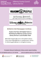 British and Irish Newspaper Archive Workshop