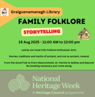 Family Folklore Storytelling  in Graiguenamanagh Library