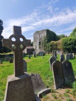Medieval Gravemarkers and Medieval Castle Ruins