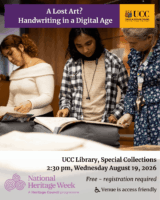 UCC Library - A Lost Art? Handwriting in a Digital Age