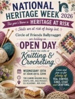 Sharing knitting and crocheting skills