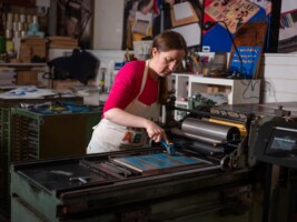 Printing on the Vandercook Proofing Press