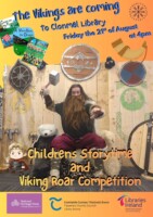 The Vikings are Coming, Children's Storytime and Viking Roar Competition.