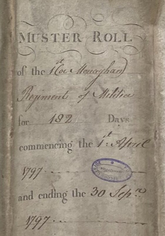 1797 Muster Roll cover 1797 Muster Roll cover