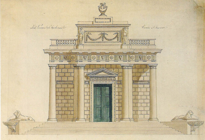 Drawing of Casino Marino by Sir William Chambers c 1759