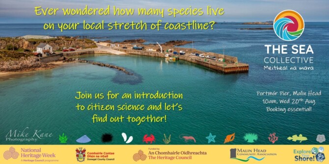 Explore Your Shore event at Portmór Pier Heritage Week 20 Aug2025 Explore Your Shore event at Portmór Pier Heritage Week 20 Aug2025