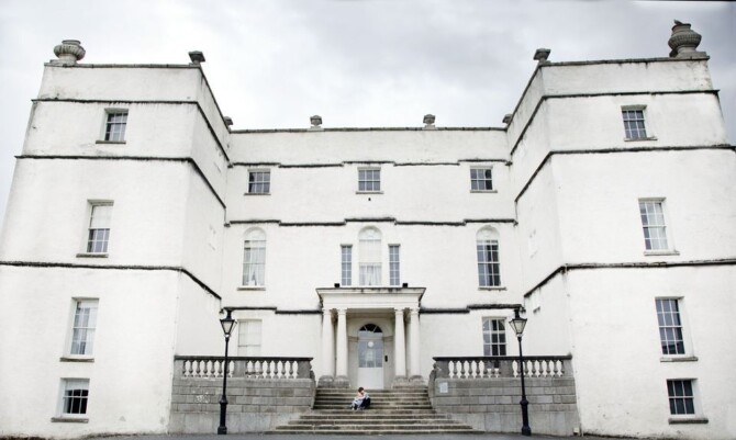 Rathfarnham Castle Exterior with children on steps Credit Aidona Photography