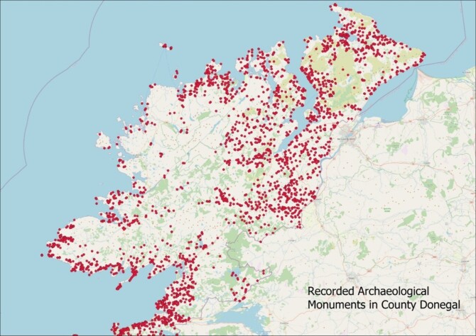 Recorded Archaeological Monuments in Co Donegal