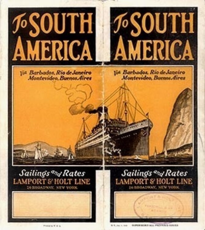 Sailings January December 1928 issued January 1 1928 Lamport and Holt Line 002