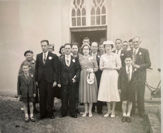 Jack and mai kelleghers wedding pict 1960
