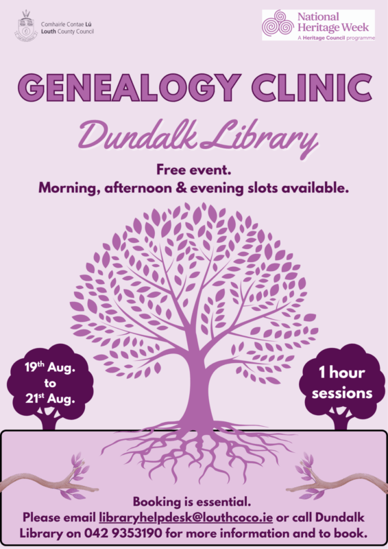 Dundalk Library Genealogy Clinic Dundalk Library Genealogy Clinic