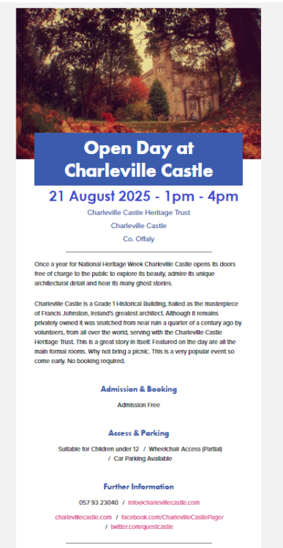 Heritage Week Charleville Broc Aug 21 2025