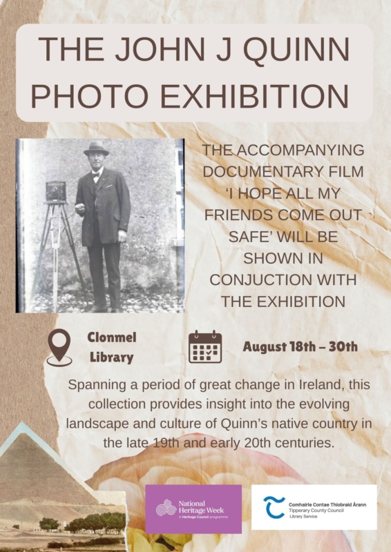 The John J Quinn photo exhibition poster