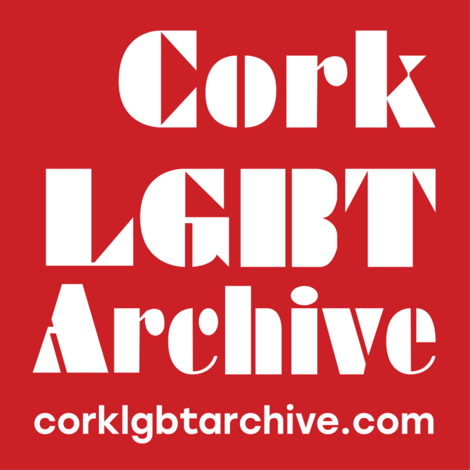 Cork lgbt archive logo red square with website Cork lgbt archive logo red square with website