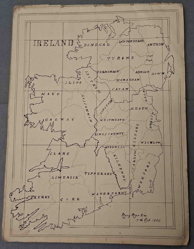 Handwritten map of ireland 1