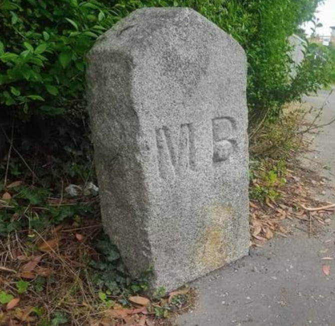 Heritage boundary stones in the streetscape and landscape of Ireland